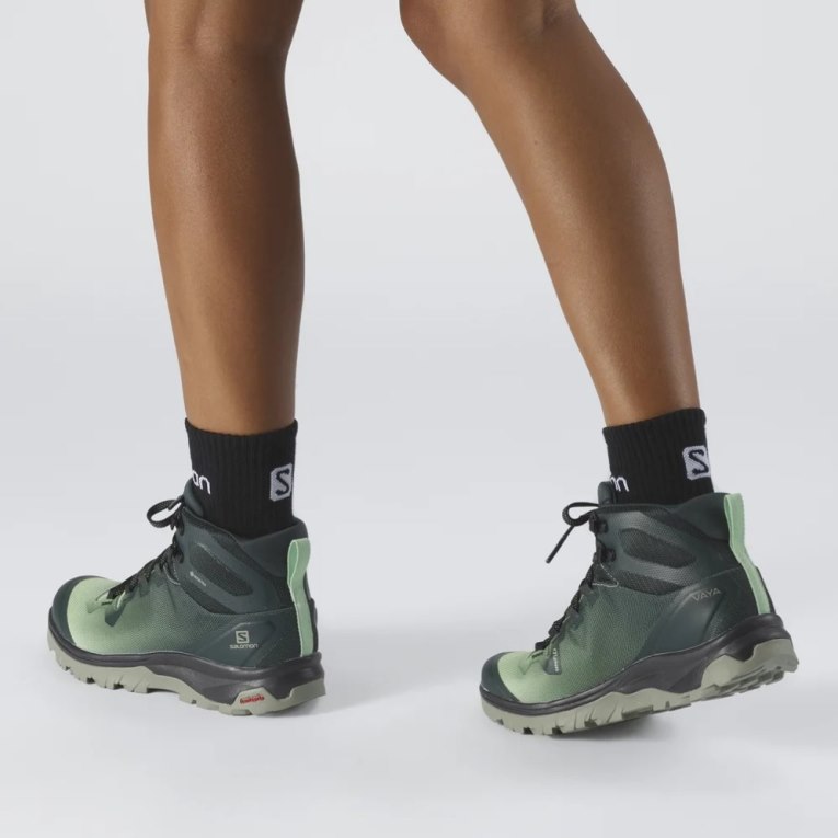 Botas Montaña Salomon Vaya Mid GTX Mujer Verdes | MX LXUQ021